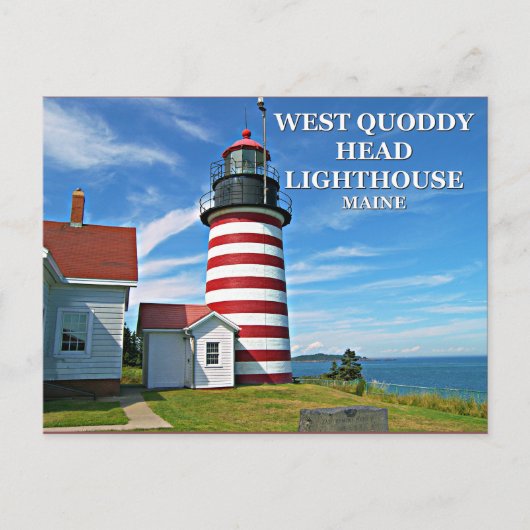 Carte Postale West Quoddy Head Lighthouse, Maine Postcard (Devant)