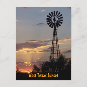 Carte Postale West Texas Sunset
