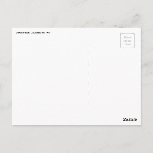 Carte postale West Virginia (Dos)