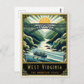 Carte Postale West Virginia | Art déco (Devant / Derrière)