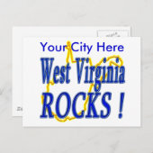 Carte Postale West Virginia Rocks ! (Devant / Derrière)