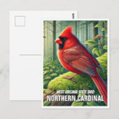 Carte Postale West Virginia State Bird Northern Cardinal (Devant / Derrière)
