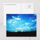 Carte Postale West Virginia Sunrise Blue (Devant / Derrière)