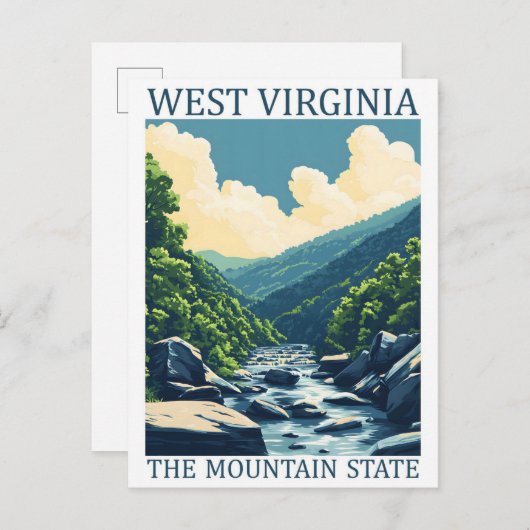 Carte Postale West Virginia the Mountain State USA Travel Place (Devant / Derrière)