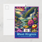 Carte Postale West Virginia Wild Beauty Pittoresque (Devant / Derrière)