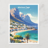 Carte Postale Western Cape Afrique du Sud Illustration Voyage (Devant)