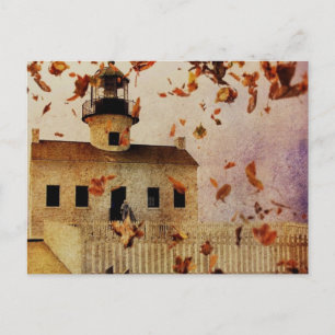 Carte Postale Western Country Church Chapelle automne Feuilles d