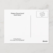 Carte Postale Western Fence Lizard (Dos)