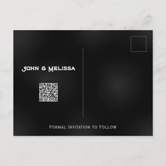 Carte postale Western Gothic pour annoncer une dat (Dos)