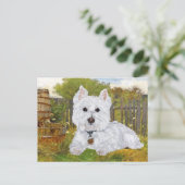 Carte postale Westie (Debout devant)