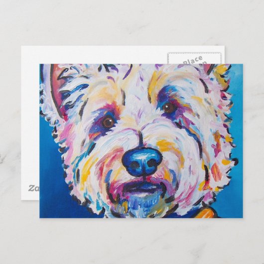 Carte Postale Westie (Devant / Derrière)