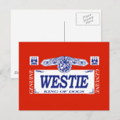 Carte Postale Westie (Devant / Derrière)
