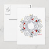 Carte Postale Westie Ange Flocon de Neige (Devant / Derrière)