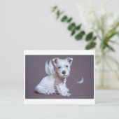 Carte Postale Westie Angel (Debout devant)
