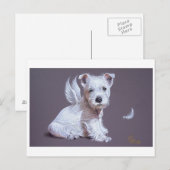 Carte Postale Westie Angel (Devant / Derrière)