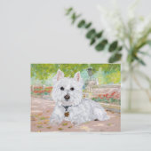 Carte Postale Westie dans le Parc (Debout devant)