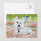 Carte Postale Westie dans le Parc (Devant / Derrière)
