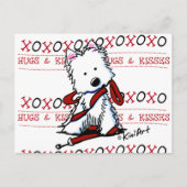 Carte postale Westie de Hugs & Kisses (Devant)