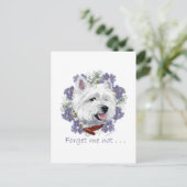 Carte Postale Westie Forget (Debout devant)