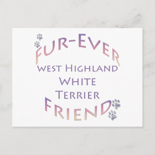 Carte Postale Westie Furever Friend