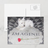 Carte Postale Westie imagine la paix mondiale (Devant / Derrière)