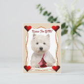 Carte Postale Westie Kisses Pour Vous (Debout devant)
