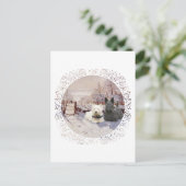 Carte Postale Westie & Scottie Hiver Pie (Debout devant)