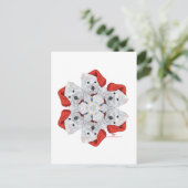 Carte Postale Westie Snowflake (Debout devant)