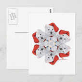 Carte Postale Westie Snowflake (Devant / Derrière)