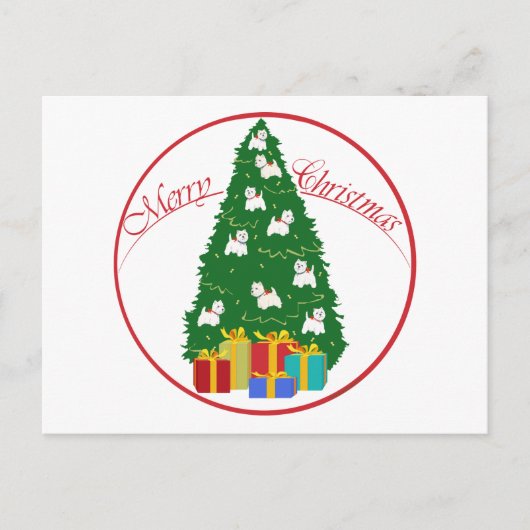 Carte Postale Westie Tree (Devant)