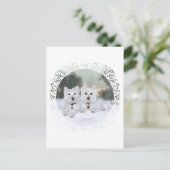 Carte Postale Westies en hiver (Debout devant)