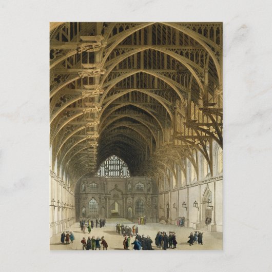 Carte Postale Westminster Hall, gravé par J. Bluck pub (Devant)