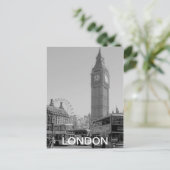 Carte postale Westminster London en noir et blanc (Debout devant)