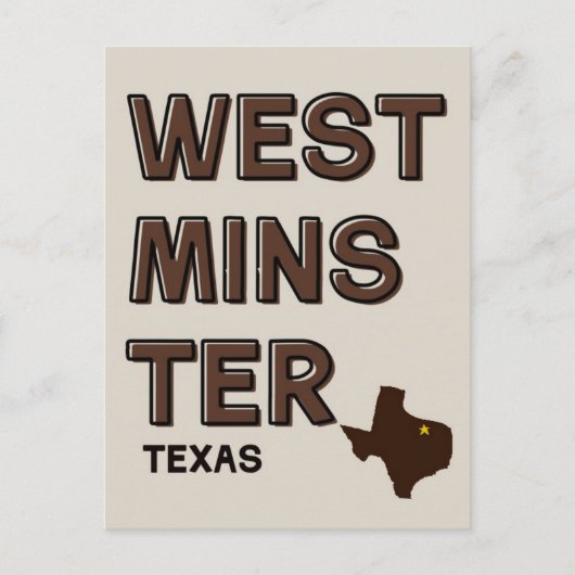 Carte Postale Westminster (Texas) (Devant)