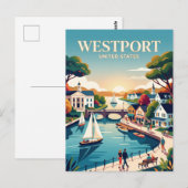 Carte Postale Westport Connecticut (Devant / Derrière)
