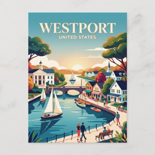 Carte Postale Westport Connecticut (Devant)