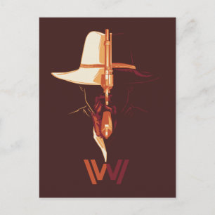 Carte Postale Westworld   Casquette blanc Casquette noir scintil