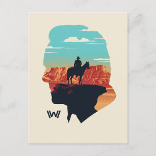 Carte Postale Westworld   Dr Ford Silhouette Of Man en noir