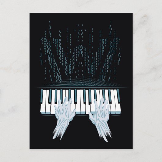 Carte Postale Westworld | Mains Android Sur Piano Joueur (Devant)