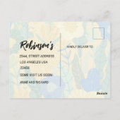 Carte Postale  We've moved, chic, change of address announcement (Dos)