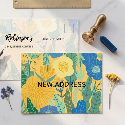 Carte Postale  We've moved, chic, change of address announcement