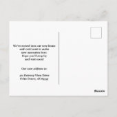 Carte Postale We've Moved Elegant Golf Cart Silhouette New Home (Dos)