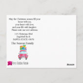 Carte Postale We've Moved watercolor Christmas Photo card (Dos)