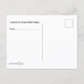 Carte Postale Whale Ocean Math Coloring Postcard (Dos)