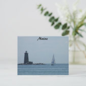Carte Postale Whaleback Light et Voilier (Debout devant)