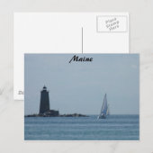 Carte Postale Whaleback Light et Voilier (Devant / Derrière)