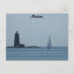 Carte Postale Whaleback Light et Voilier