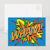 Carte Postale WHAM Amusant Art Pop Bande Dessinée Rétro (Devant / Derrière)