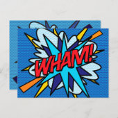 Carte Postale WHAM BANG Fun Retro Comic Book Pop Art (Devant / Derrière)