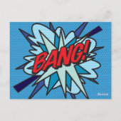 Carte Postale WHAM BANG Fun Retro Comic Book Pop Art (Dos)